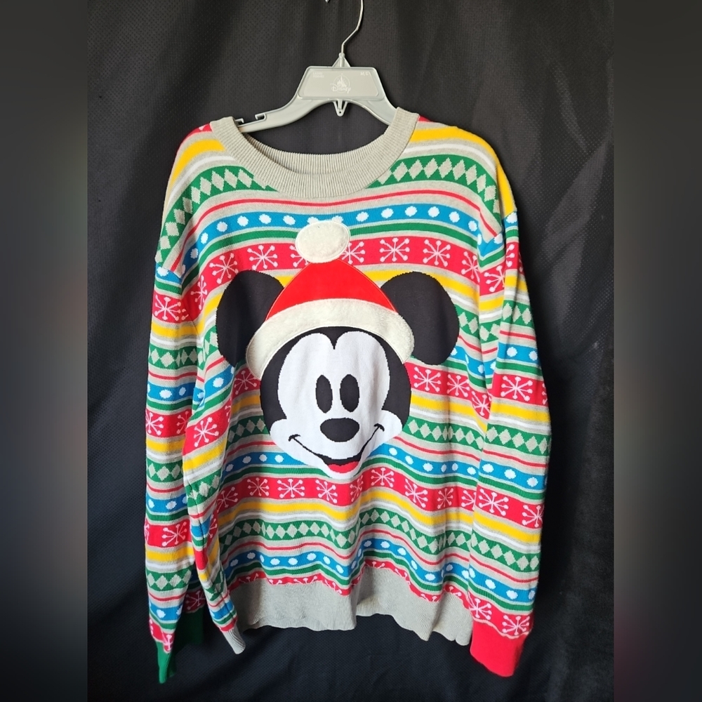 Mickey‎ Mouse Disney Parks  Holiday "Ugly" Christmas Sweater Size XL
